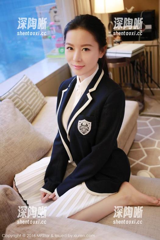 模范学院 - 白裙大胆入围！徐微微mia精选写真一览无遗